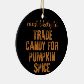 カボチャのスパイスのためのキャンディを取引する可能性が最も高い セラミックオーナメント (右)