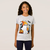 カボチャのスパイスのコージースペクターの女の子のTシャツ Tシャツ (正面フル)