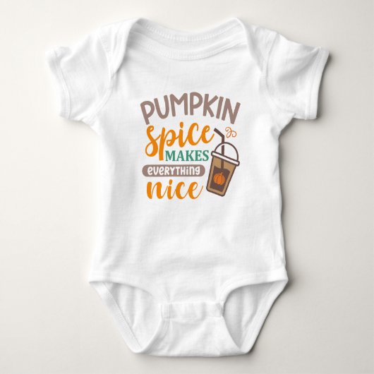 カボチャのスパイスは全てを良くする ベビーボディスーツ (正面)