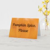カボチャのスパイスをお願い カード (黄色い花)