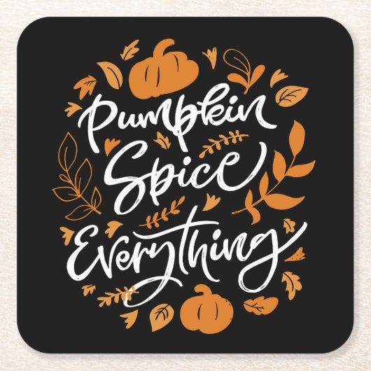カボチャのスパイスオールデイズ スクエアペーパーコースター (正面)