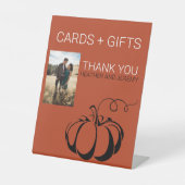 カボチャのスパイスカードとギフト 台座サイン (正面)