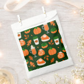 カボチャのスパイスコーヒードダークグリーン フェイバーバッグ (クリップ留めされた状態)