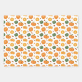 カボチャのスパイスサンクスギビングハロウィンオレンジラップ ラッピングペーパーシート (正面3)