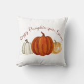カボチャのスパイスシーズンかわいいカボチャ秋の恋人 クッション (正面)