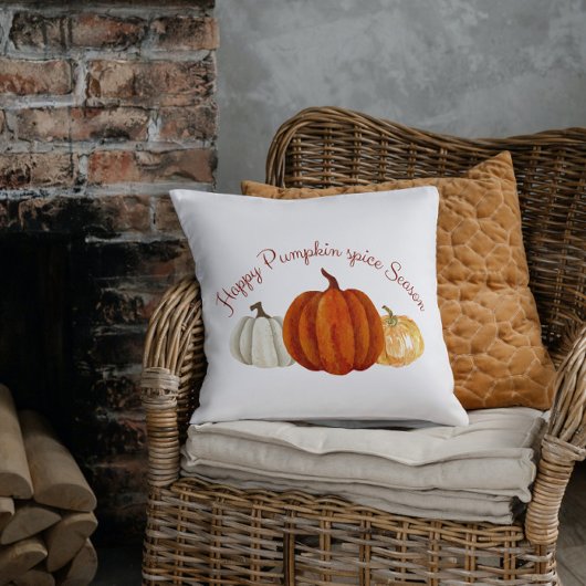 カボチャのスパイスシーズンかわいいカボチャ秋の恋人 クッション