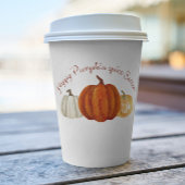 カボチャのスパイスシーズンかわいいカボチャ秋の恋人 紙コップ
