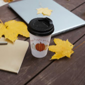 カボチャのスパイスシーズンかわいいカボチャ秋の恋人 紙コップ