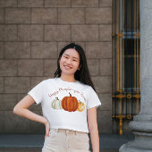 カボチャのスパイスシーズンかわいいカボチャ秋の恋人 Tシャツ