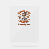 カボチャのスパイスシーズンが間もなくハロウィーンファールを始める アクリルサイン (正面)