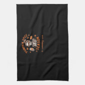 カボチャのスパイスシーズンが間もなくハロウィーンファールを始める キッチンタオル (縦)