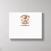 カボチャのスパイスシーズンが間もなくハロウィーンファールを始める キャンバスプリント (正面)