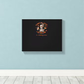 カボチャのスパイスシーズンが間もなくハロウィーンファールを始める キャンバスプリント (インサイチュ (ウッドフロア))