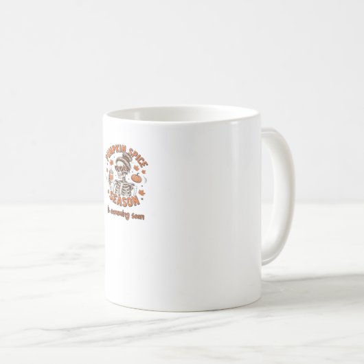 カボチャのスパイスシーズンが間もなくハロウィーンファールを始める コーヒーマグカップ (正面右)