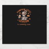 カボチャのスパイスシーズンが間もなくハロウィーンファールを始める スパークリングワインラベル (シングルラベル)