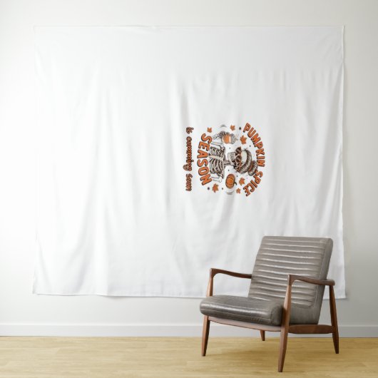 カボチャのスパイスシーズンが間もなくハロウィーンファールを始める タペストリー (インサイチュ(横))