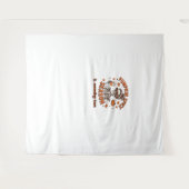 カボチャのスパイスシーズンが間もなくハロウィーンファールを始める タペストリー (正面(横))