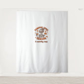 カボチャのスパイスシーズンが間もなくハロウィーンファールを始める タペストリー (正面)