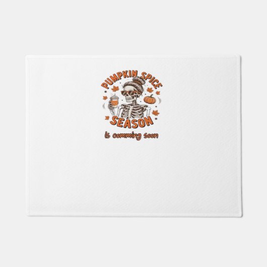 カボチャのスパイスシーズンが間もなくハロウィーンファールを始める ドアマット (正面)