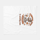 カボチャのスパイスシーズンが間もなくハロウィーンファールを始める フリースブランケット (正面(横))