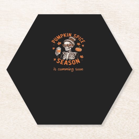 カボチャのスパイスシーズンが間もなくハロウィーンファールを始める ペーパーコースター (正面)