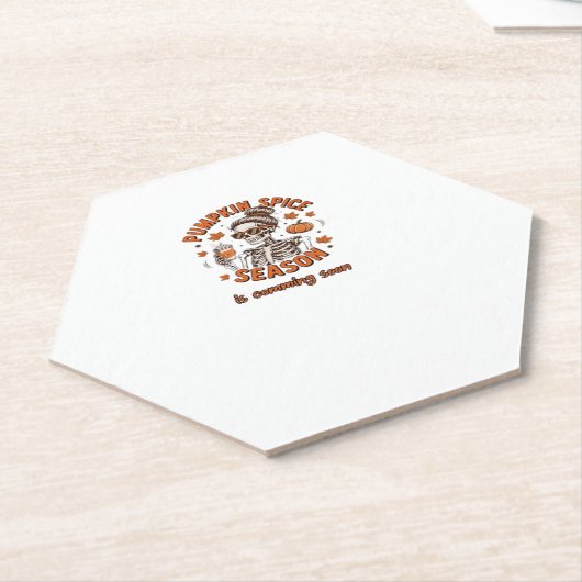 カボチャのスパイスシーズンが間もなくハロウィーンファールを始める ペーパーコースター (アングル)