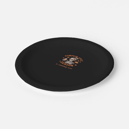 カボチャのスパイスシーズンが間もなくハロウィーンファールを始める ペーパープレート (アングル)