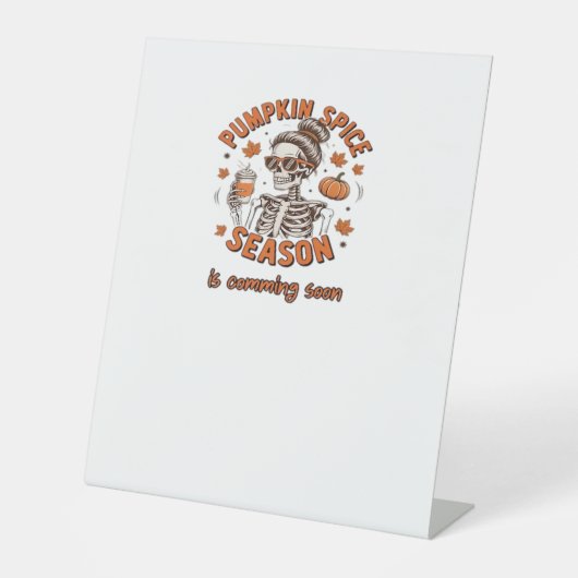 カボチャのスパイスシーズンが間もなくハロウィーンファールを始める 台座サイン (正面)