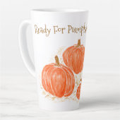 カボチャのスパイスシーズンの水の色カボチャのための準備 カフェラテマグ (左アングル)