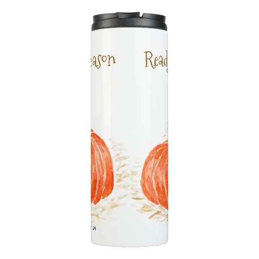 カボチャのスパイスシーズンの水の色カボチャのための準備 タンブラー (裏面)