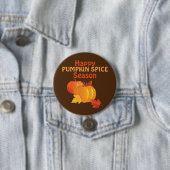 カボチャのスパイスシーズン大、3インチラウンドボタン 缶バッジ (インサイチュ)