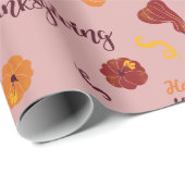 カボチャのスパイスハッピーサンクスギビングプレゼントシームレス ラッピングペーパー (ロールコーナー)