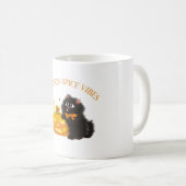 カボチャのスパイスビーブ，ハロウィーン，黒猫，カボチャ コーヒーマグカップ (正面右)