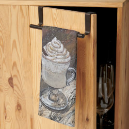 カボチャのスパイスブラウンと金ゴールドキッチンタオル キッチンタオル