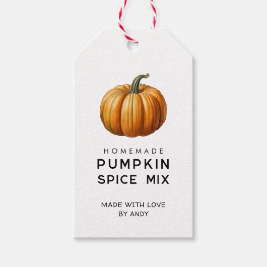 カボチャのスパイスミックスパントリーラベル ギフトタグ (正面)