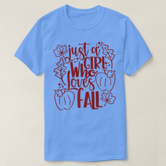 カボチャのスパイスメープルファル秋を愛する女の子のみ Tシャツ (デザイン正面)