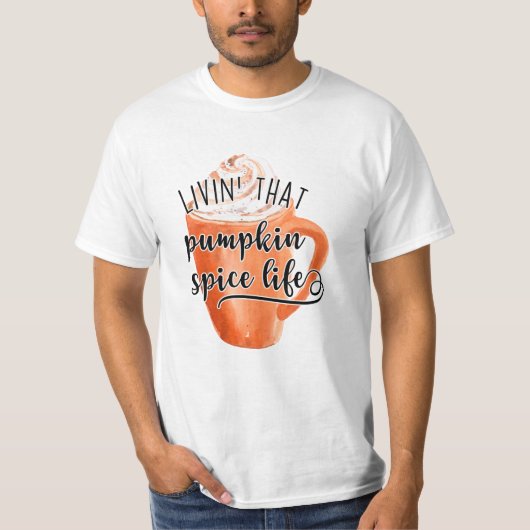 カボチャのスパイスライフを生きる Tシャツ (正面)