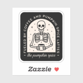 カボチャのスパイスラテおもしろいコーヒー骨格 シール