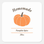 カボチャのスパイスラベルシール スクエアシール (正面)