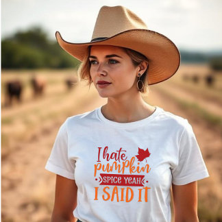 カボチャのスパイス大嫌いだよそう言った Tシャツ