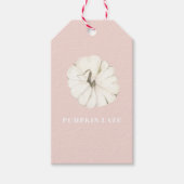 カボチャのスパイス水の色カボチャ|ホワイト&ピンク ギフトタグ (正面)