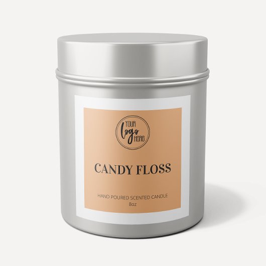 カボチャのスパイス縁どスクエアあなたのロゴキャンドルラベル スクエアシール