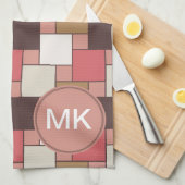 カボチャのスパイス織りパターン キッチンタオル (四つ折り)