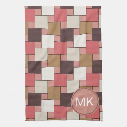 カボチャのスパイス織りパターン キッチンタオル (縦)