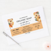 カボチャのスパイス自家製石鹸ラベル長方形 長方形シール (封筒)
