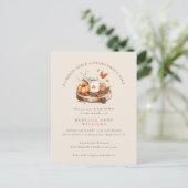 カボチャのスパイス&オールナイス – 秋ベビーシャワー ポストカード (スタンド正面)