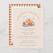 カボチャのスパイス&オールナイス – 秋ベビーシャワー ポストカード (正面/裏面)