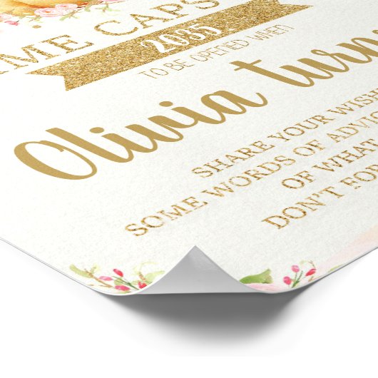 カボチャのタイムカプセルポスターサイン ポスター (角)