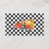 カボチャのチェックのシャワーおむつラッフル囲いカード エンクロージャーカード (裏面)