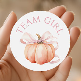 カボチャのチームガールジェンダーの公開 ラウンドシール